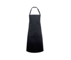 Karlowsky KYBLS5 - Black - Basic bib apron with buckle and pocket