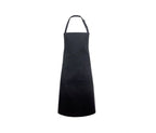 Karlowsky KYBLS5 - Black - Basic bib apron with buckle and pocket