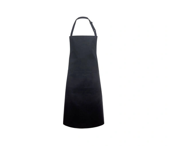 Karlowsky KYBLS5 - Black - Basic bib apron with buckle and pocket