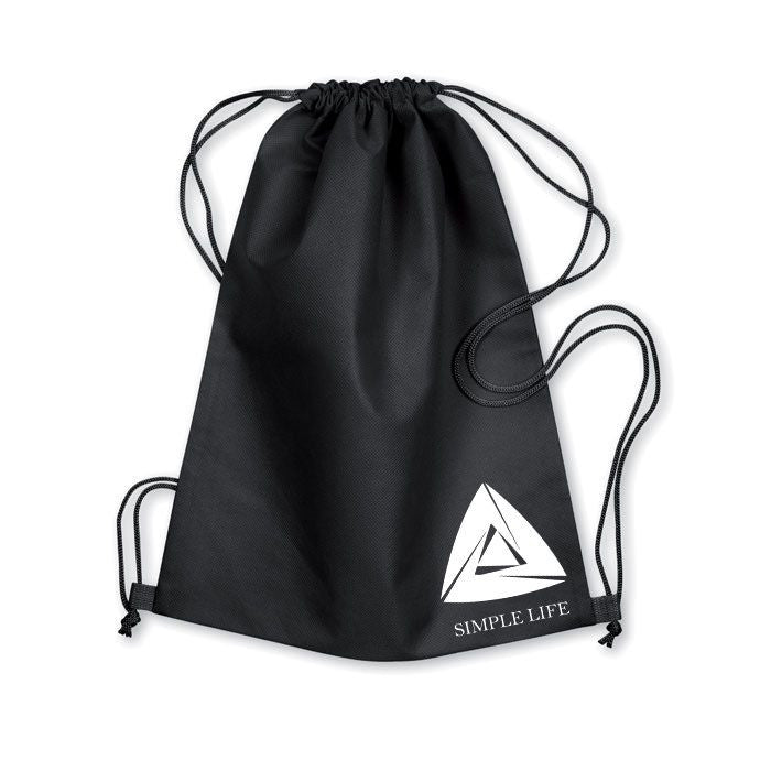 DAFFY Eco-Friendly DAFFI Drawstring Bag 80gsm - Black - GiftRetail MO8031