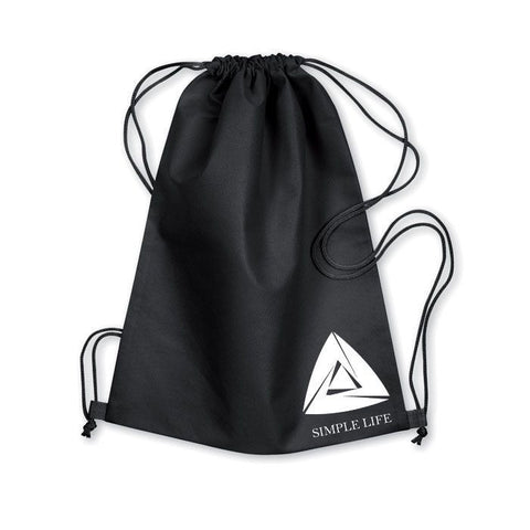 DAFFY Eco-Friendly DAFFI Drawstring Bag 80gsm - Black - GiftRetail MO8031