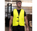 Korntex KX221 - Yellow - High Visibility Safety Vest with Adjustable Closure