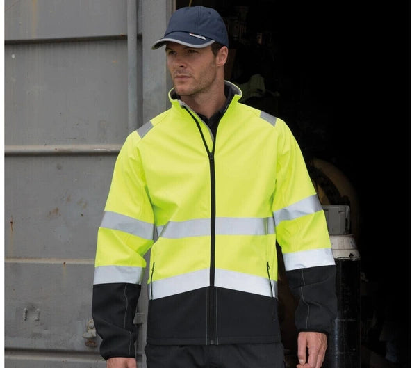 Result RS450 - Fluorescent Orange/ Black - High visibility soft -work jacket
