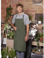 Karlowsky KYBLS5 - Black - Basic bib apron with buckle and pocket
