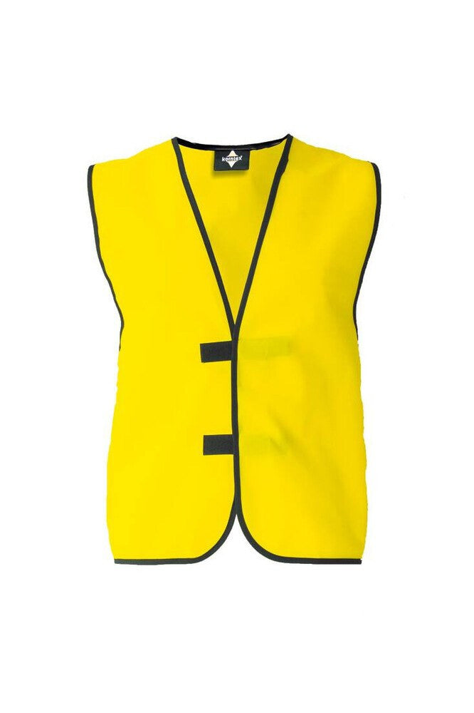 Korntex KX221 - Yellow - High Visibility Safety Vest with Adjustable Closure